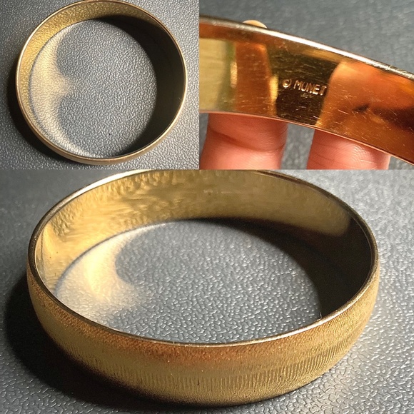 Monet Jewelry - Vintage Monet Gold Toned Heavyweight Bangle